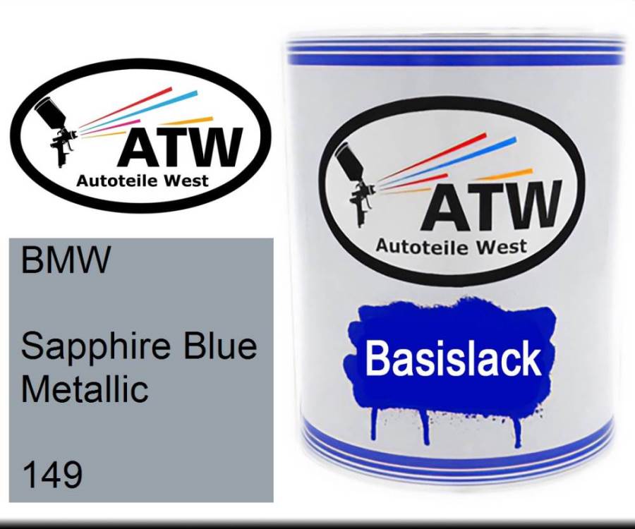 BMW, Sapphire Blue Metallic, 149: 1L Lackdose, von ATW Autoteile West.